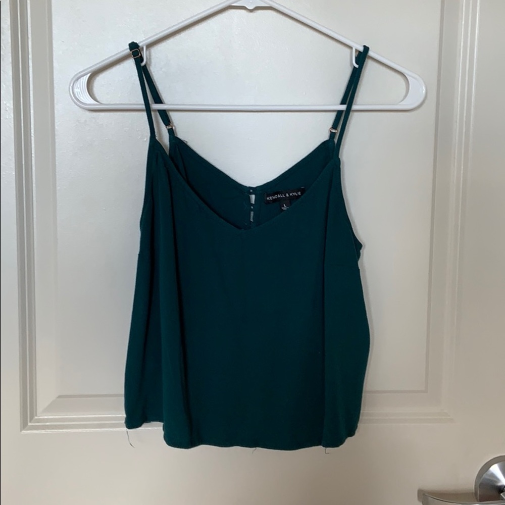 Green Backless Crop Top